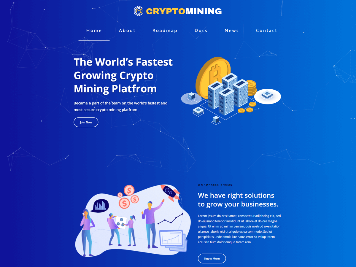 Crypto Mining theme screenshot
