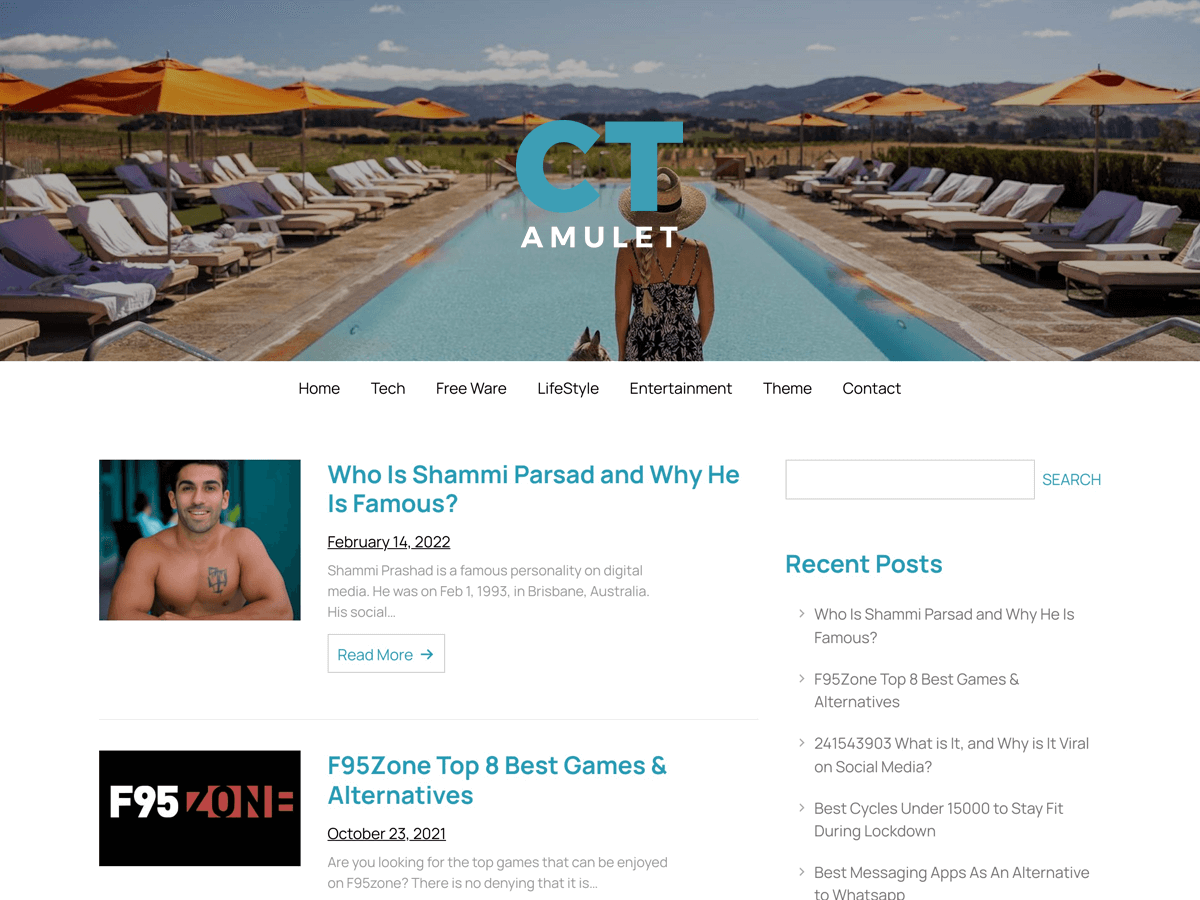 CT Amulet theme screenshot