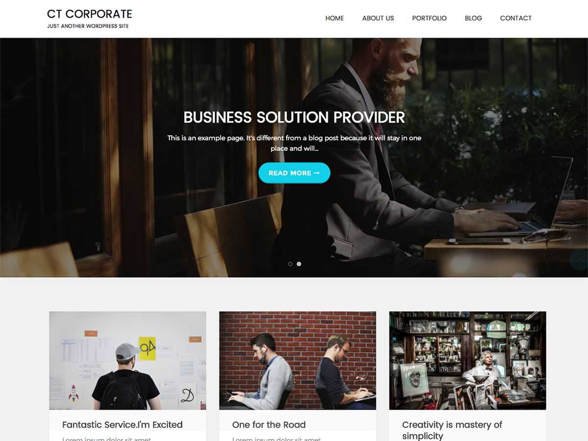 CT Corporate theme screenshot