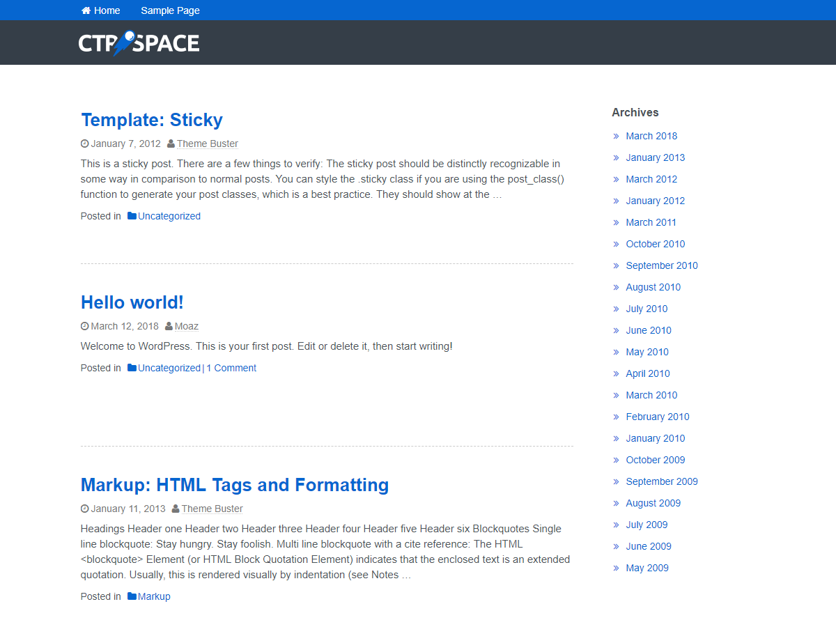 CtrSpace Lite theme screenshot