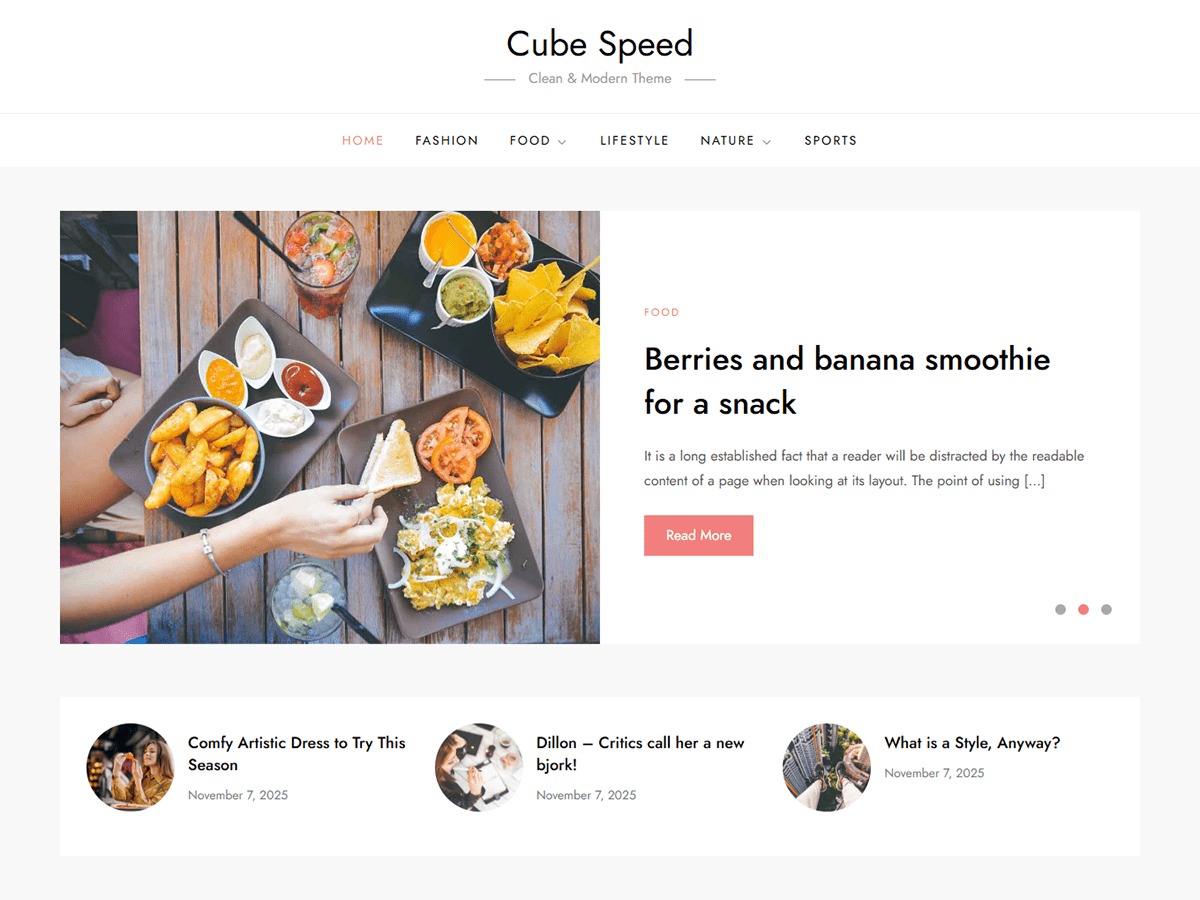 Cube Speed theme screenshot