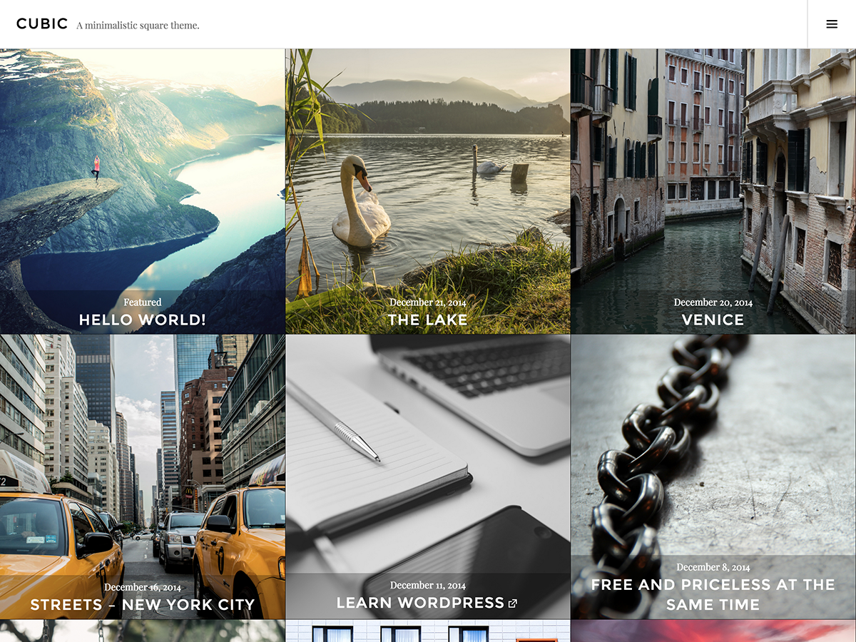 Cubic theme screenshot