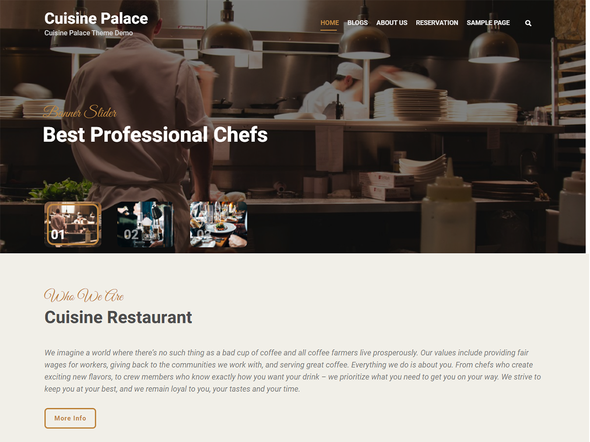 Cuisine Palace theme screenshot
