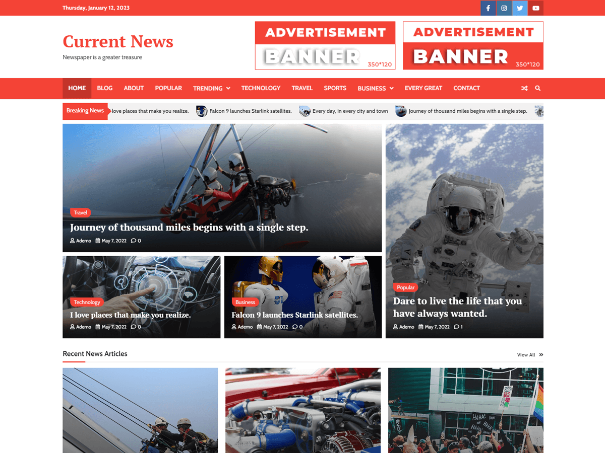 Current News theme screenshot
