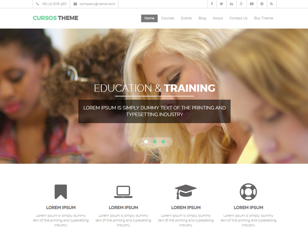Cursos theme screenshot