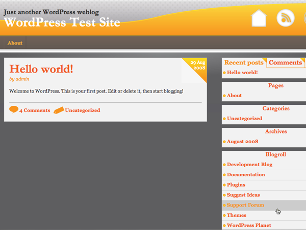 Curved Air theme screenshot