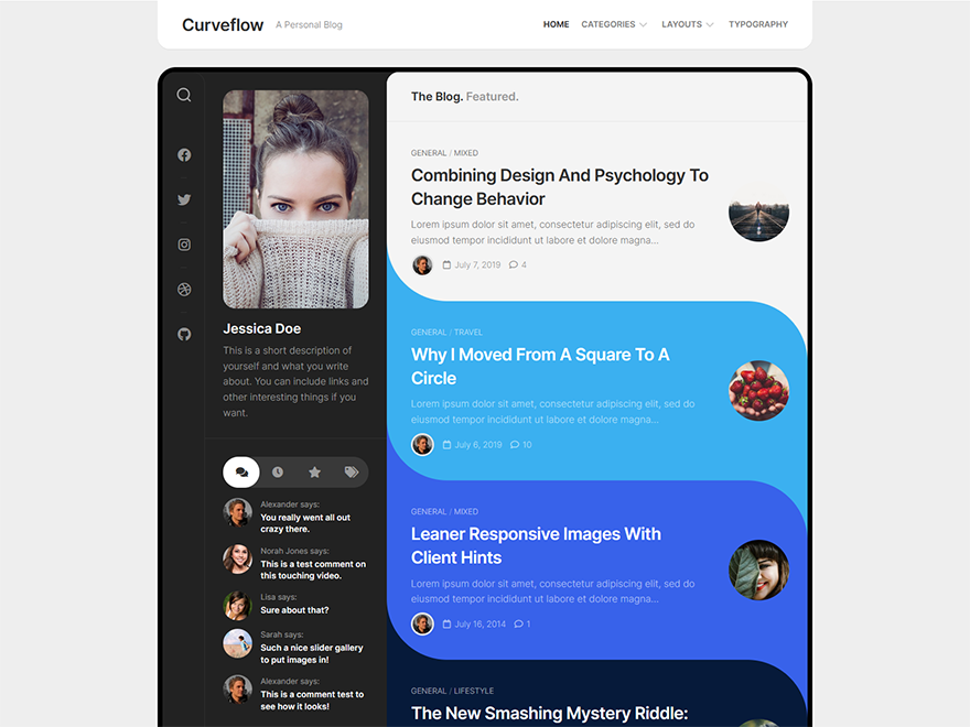 Curveflow theme screenshot