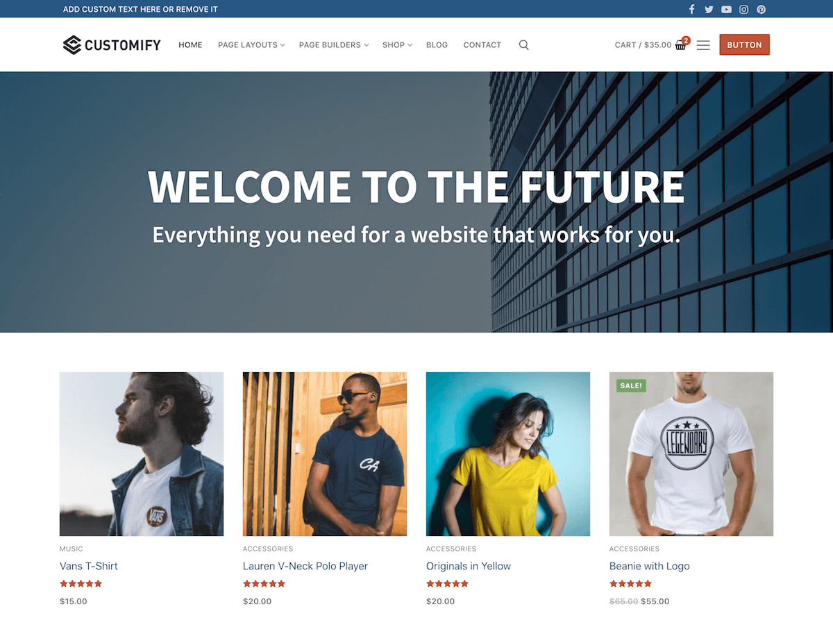 Customify theme screenshot