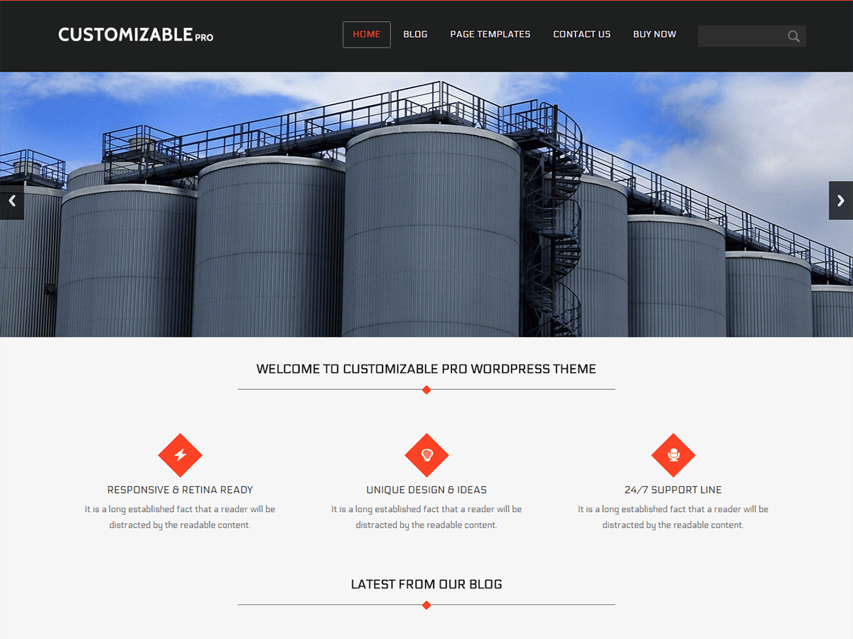 Customizable theme screenshot