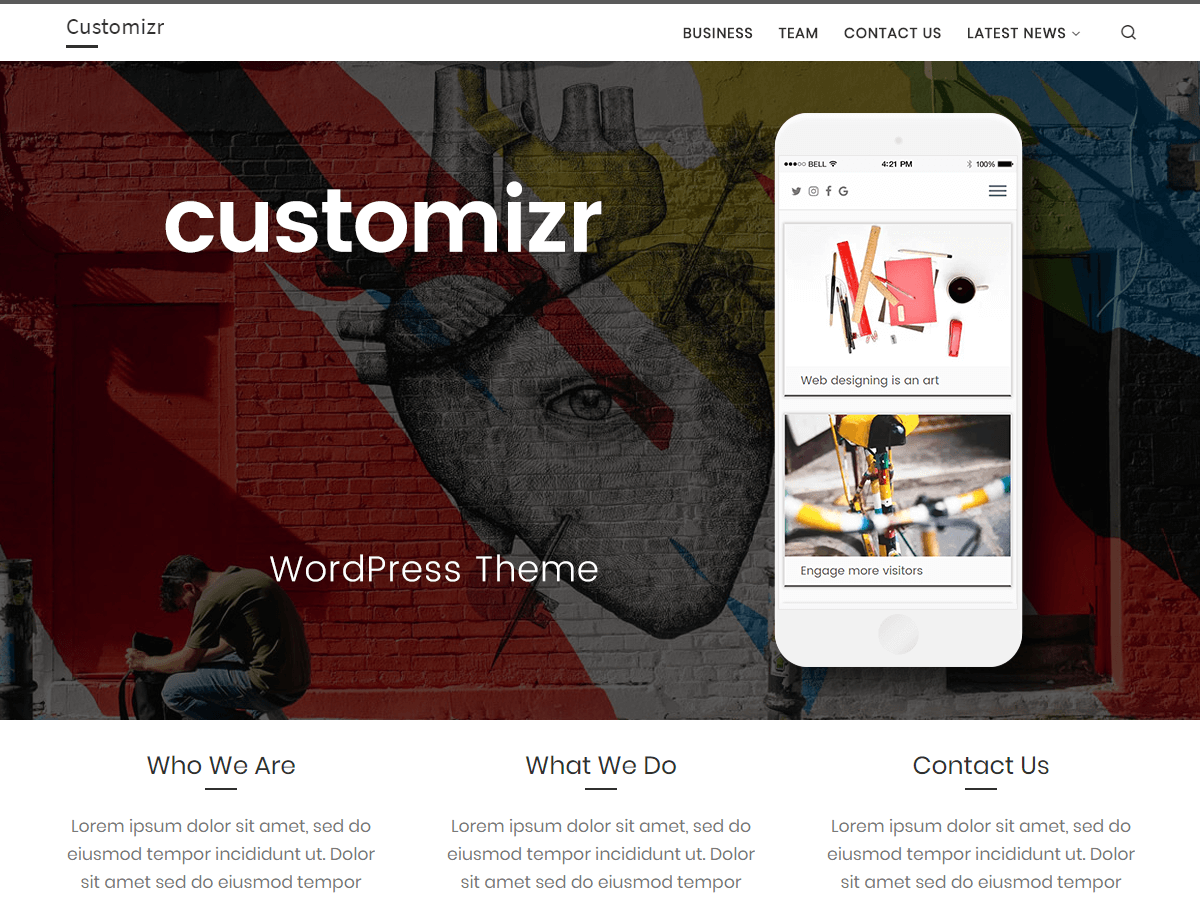 Customizr theme screenshot