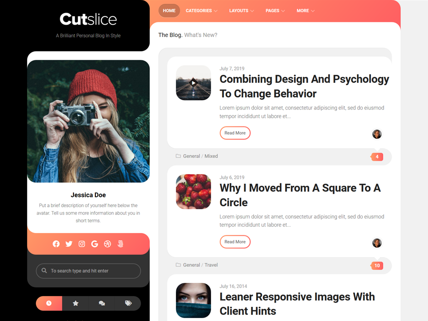 Cutslice theme screenshot