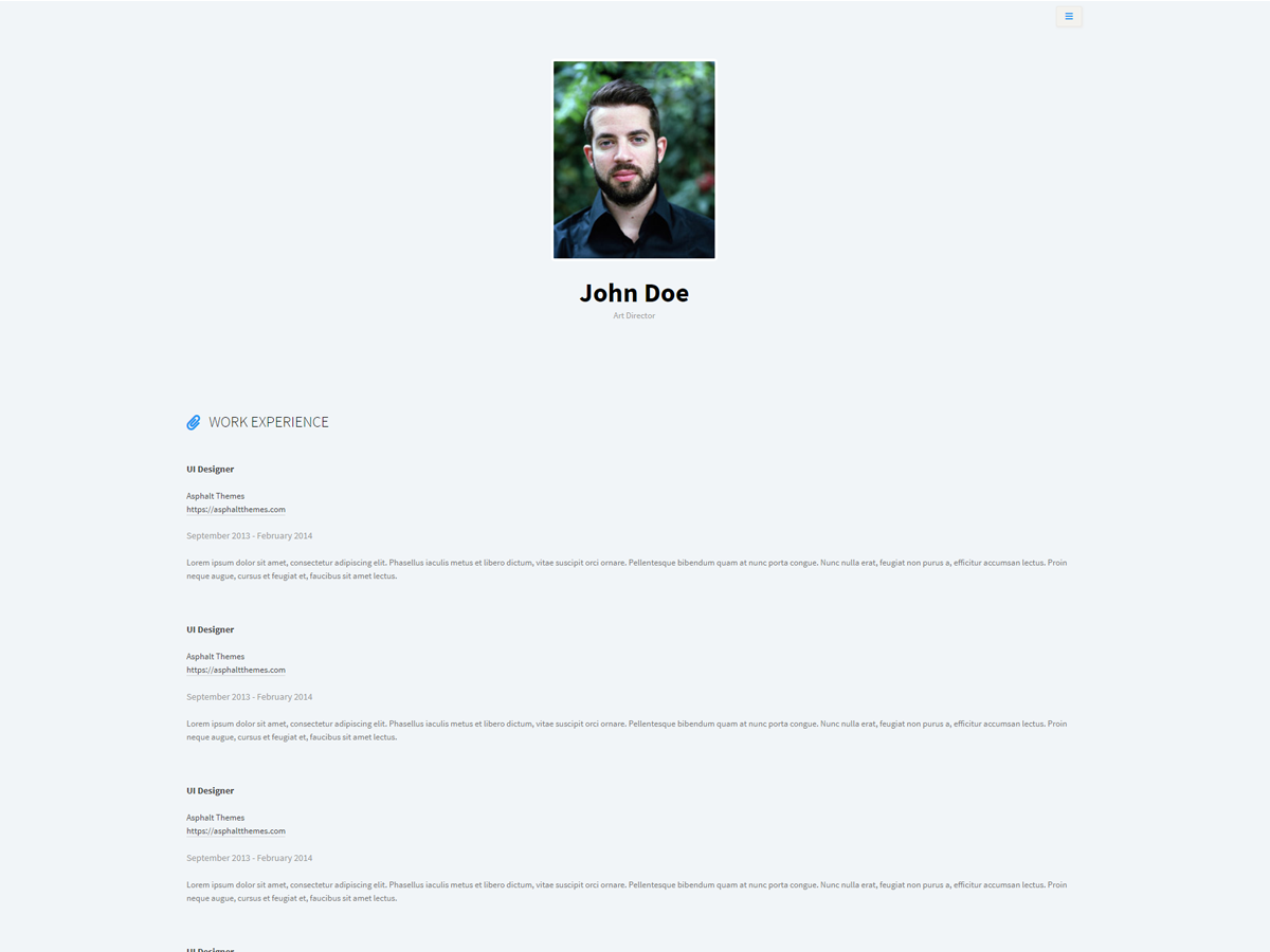Cvee theme screenshot