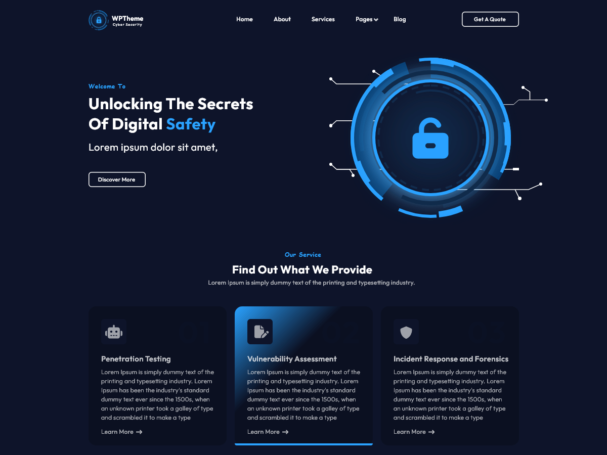 Cyber Security Elementor theme screenshot