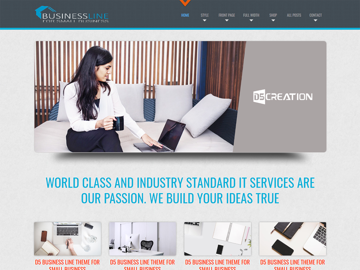 D5 Business Line theme screenshot