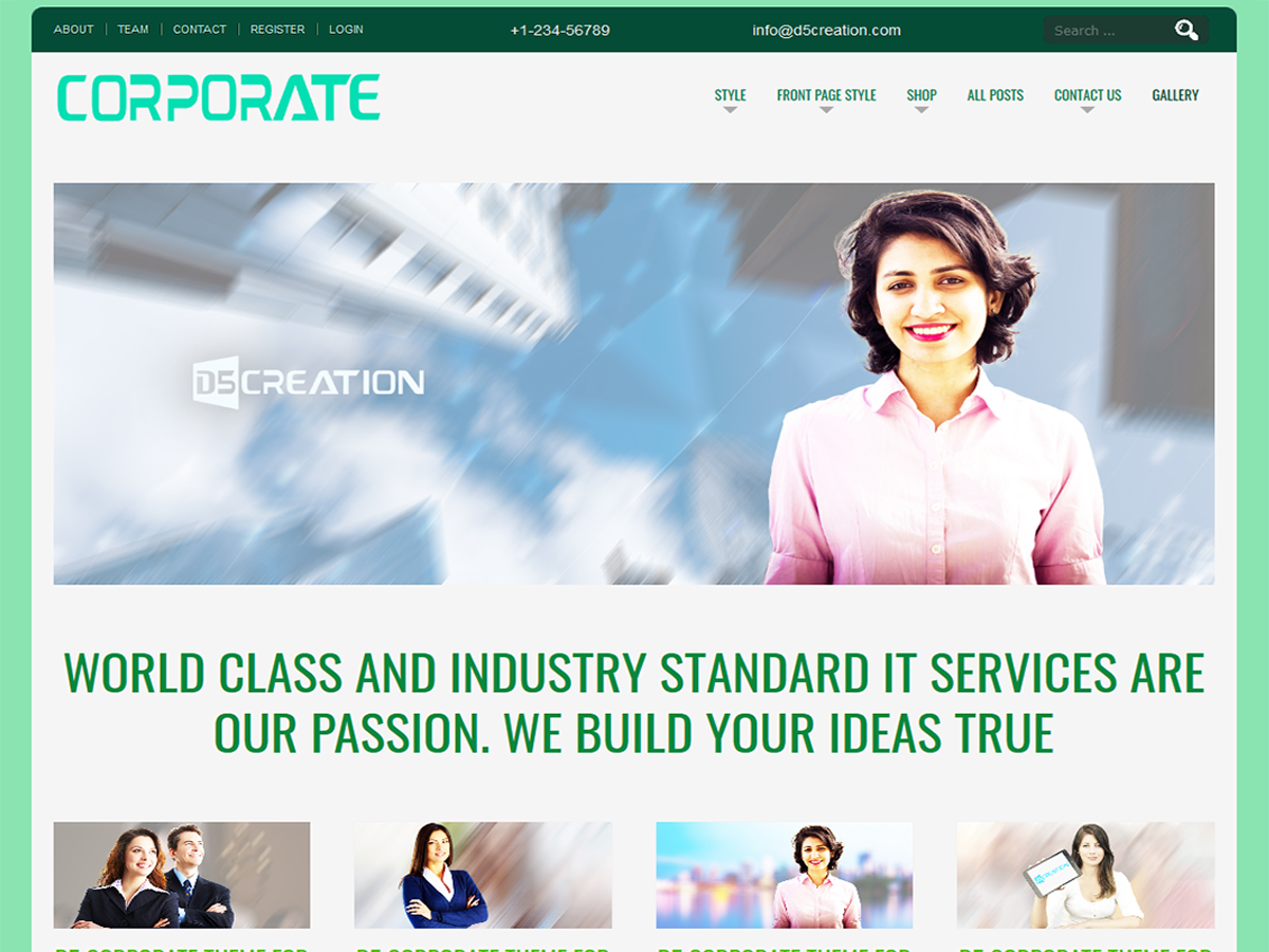 D5 CORPORATE LITE theme screenshot