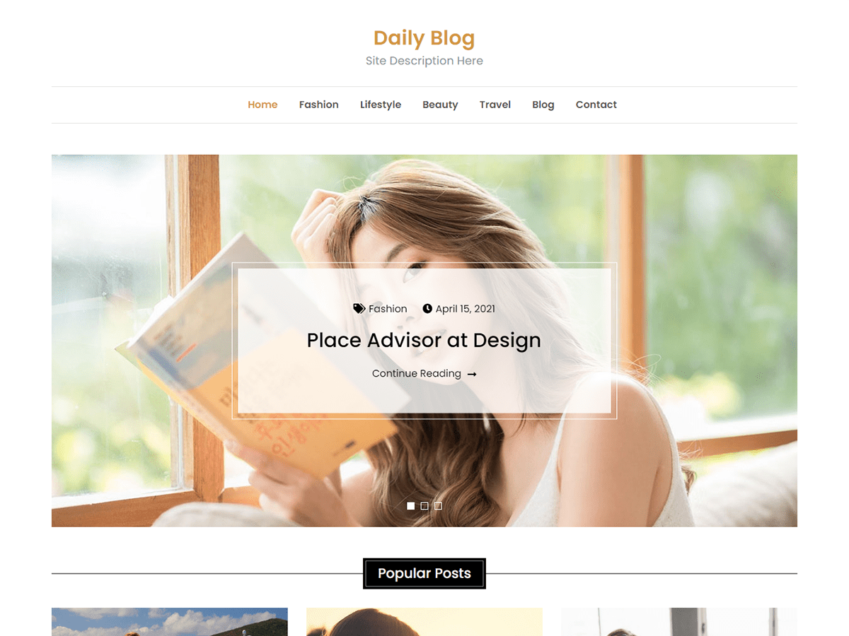 Daily Blog theme screenshot