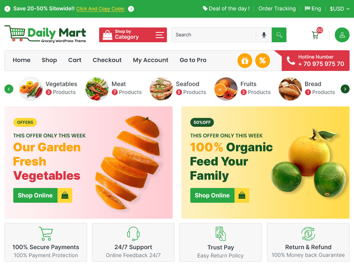 Daily Mart theme screenshot