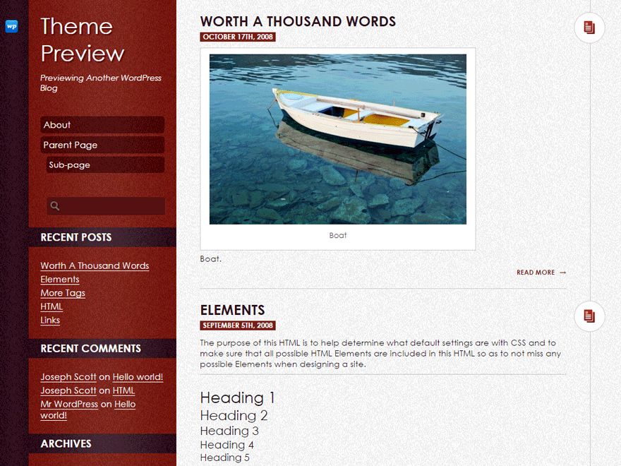 DailyPost theme screenshot