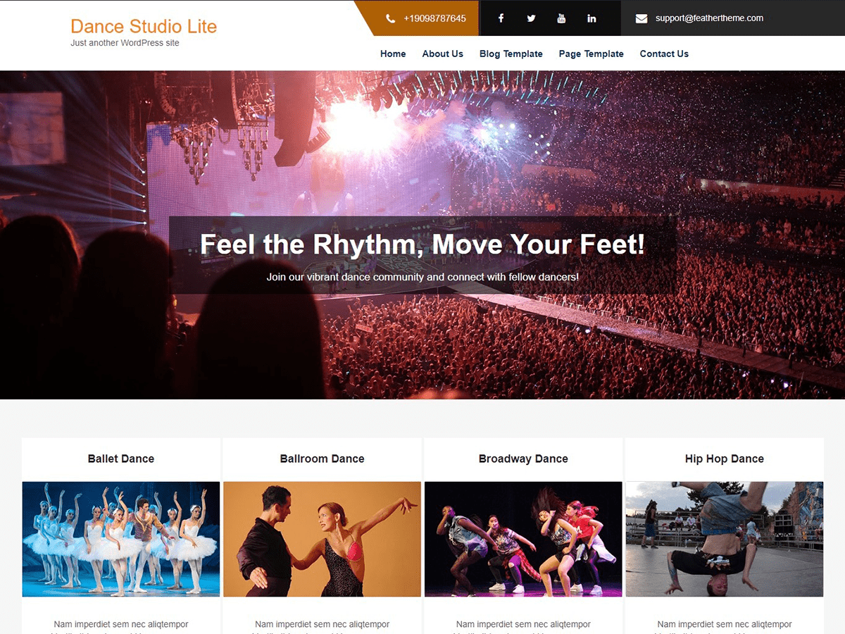 Dance Studio Lite theme screenshot