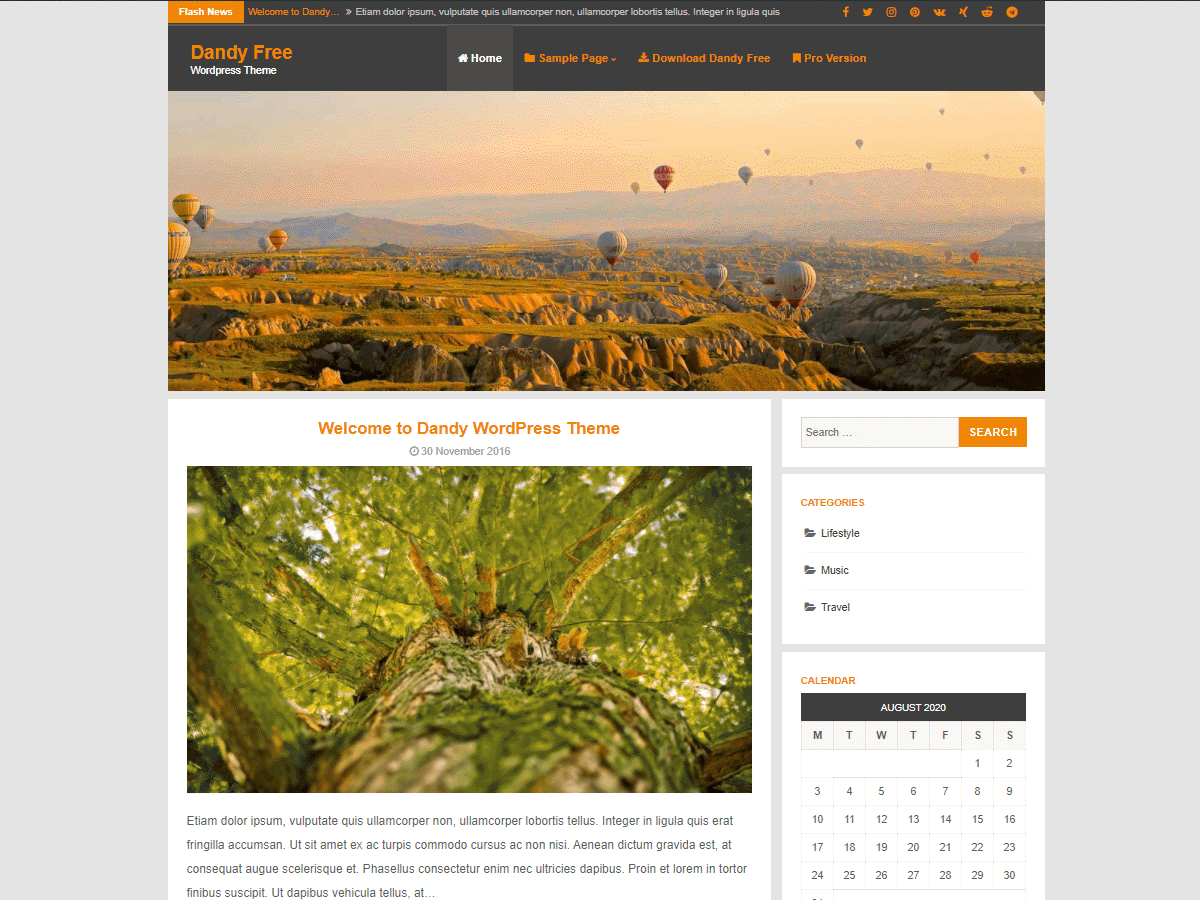 Dandy theme screenshot