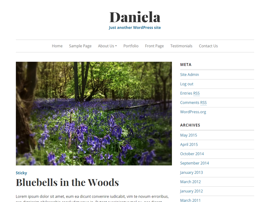 Daniela theme screenshot