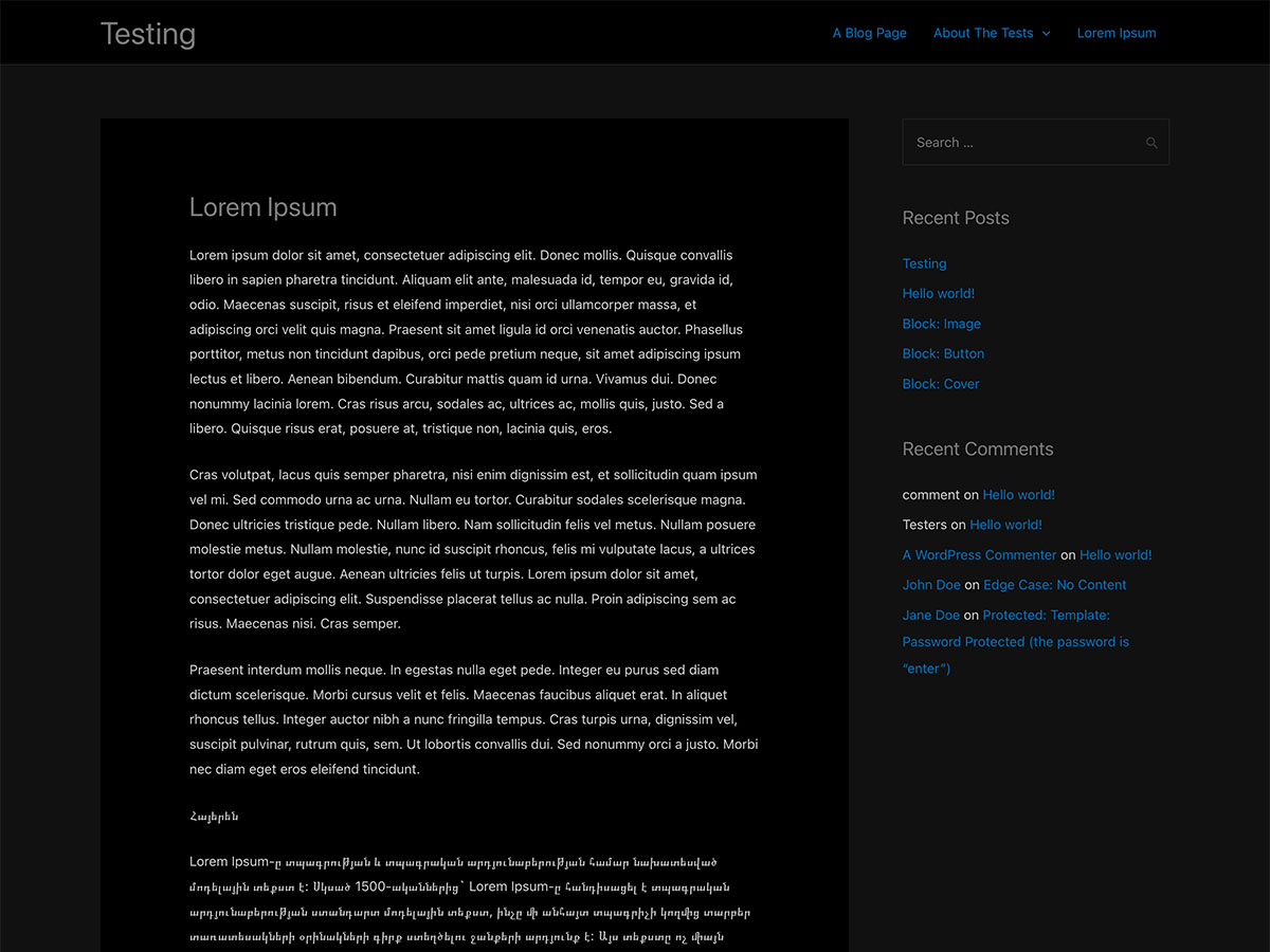 Dark Mode for A. theme screenshot