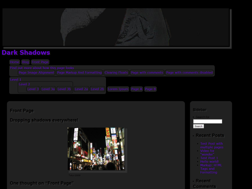 Dark Shadows theme screenshot