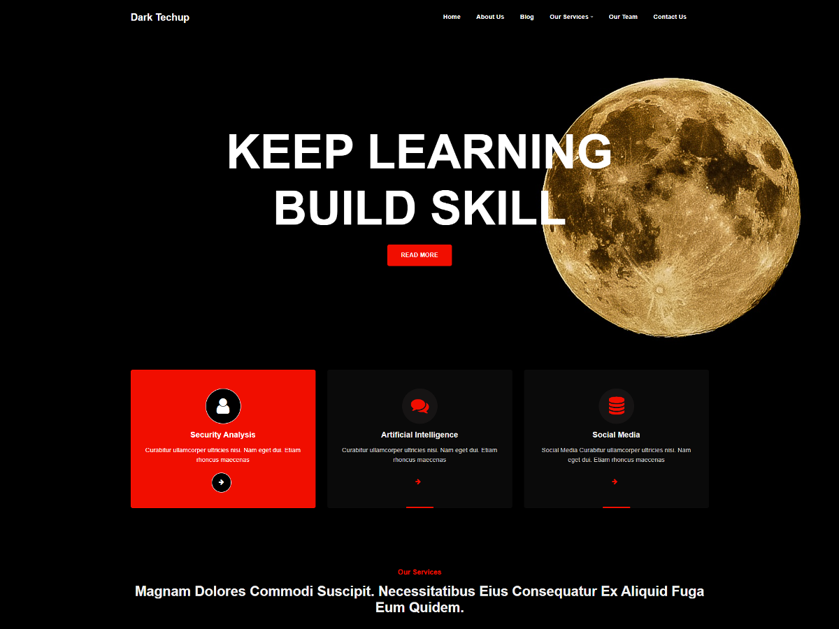 Dark Techup theme screenshot