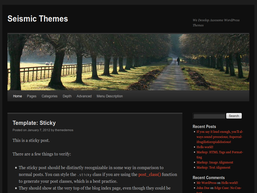Dark TT theme screenshot