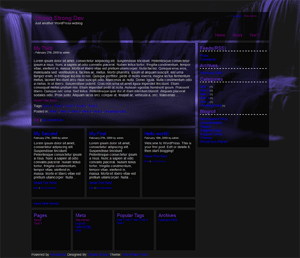 Dark Water Fall theme screenshot