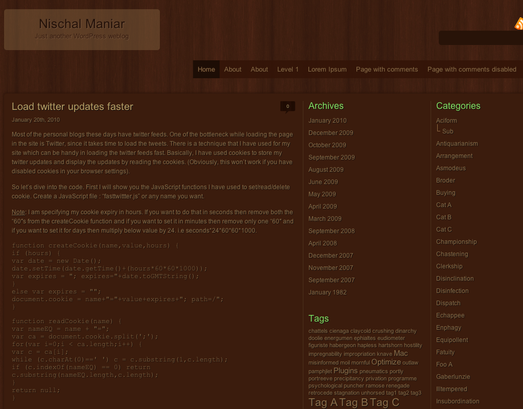 Dark Wood theme screenshot