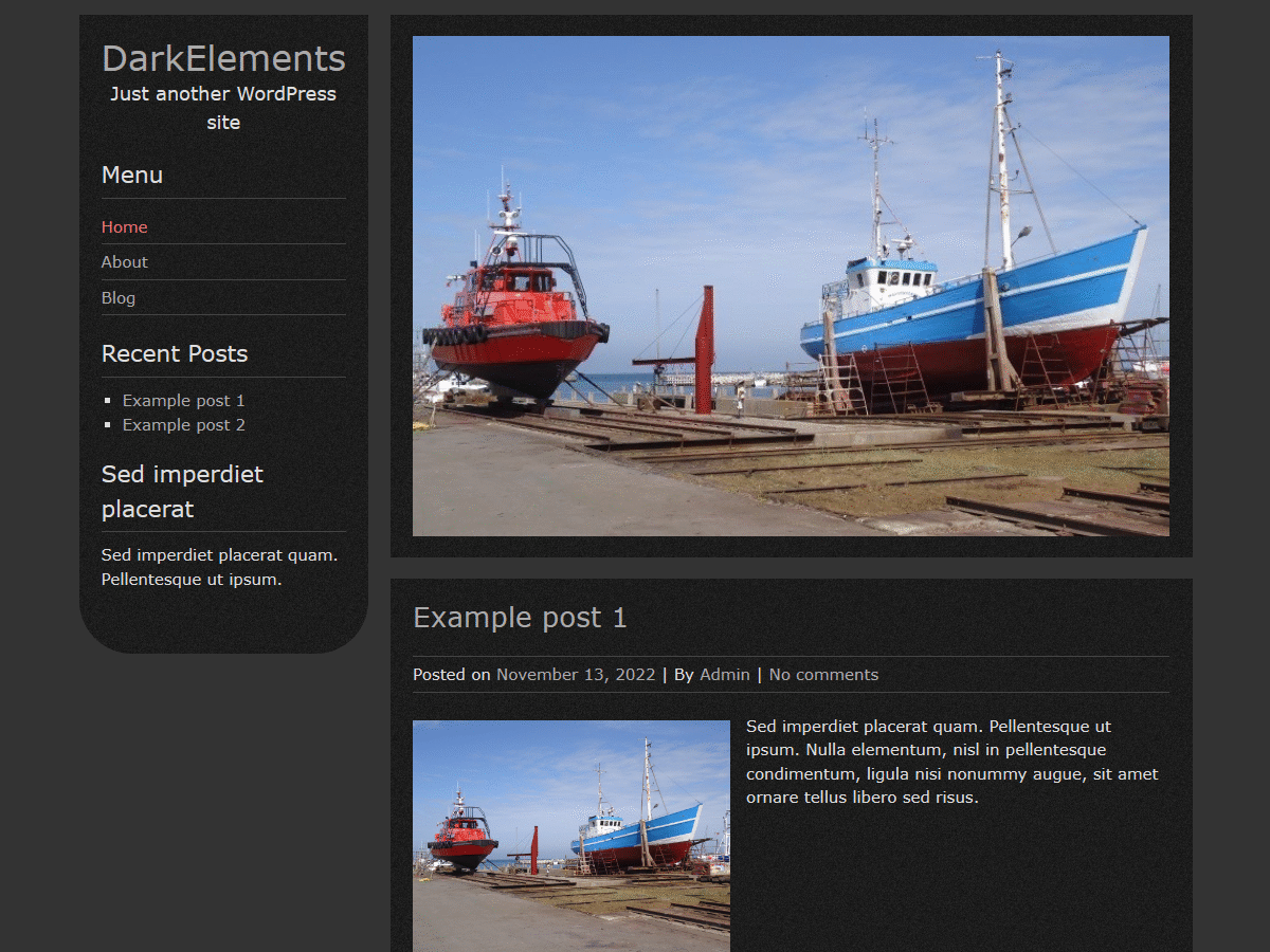 DarkElements theme screenshot