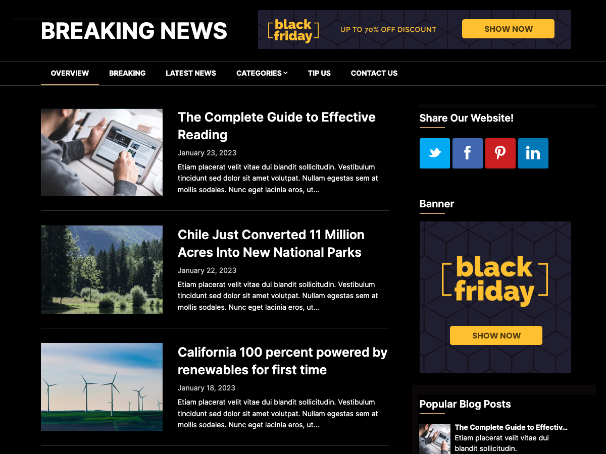 Darkly Magazine theme screenshot