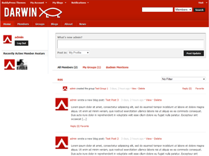 Darwin (BuddyPress BuddyPack) theme screenshot