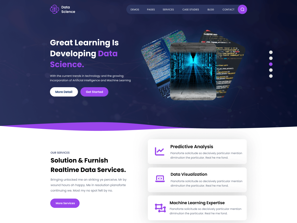 Data Science Specialist theme screenshot