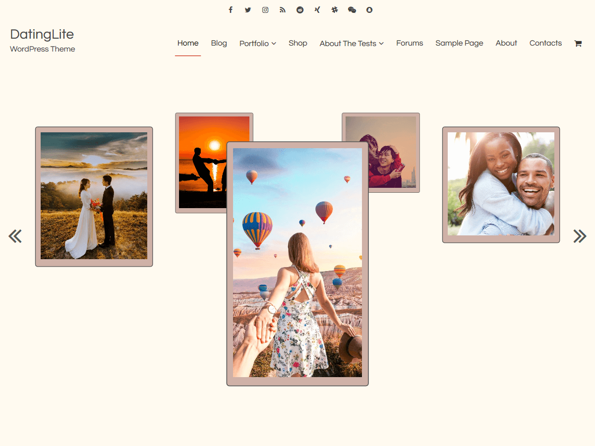 DatingLite theme screenshot