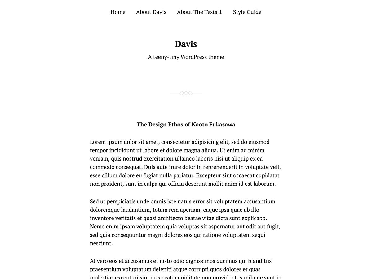 Davis theme screenshot