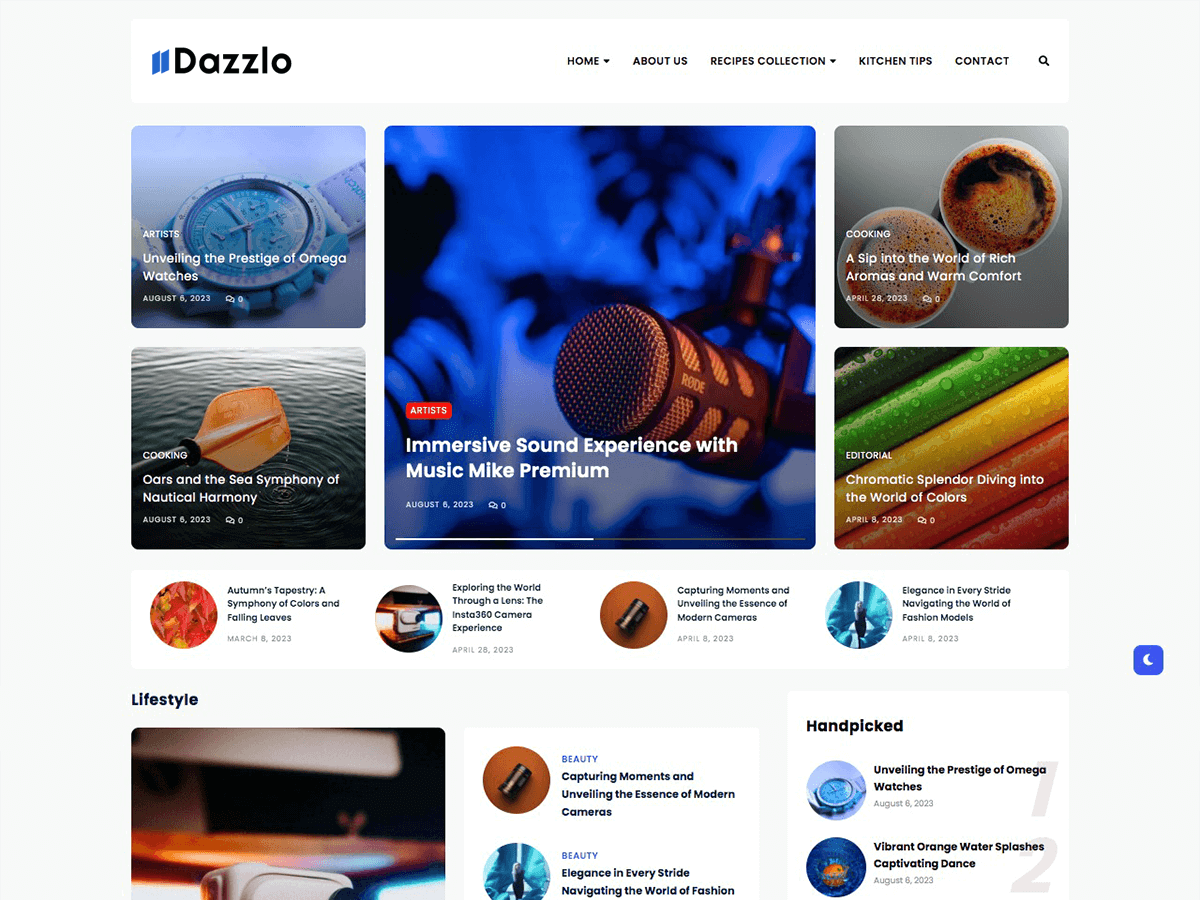 Dazzlo theme screenshot