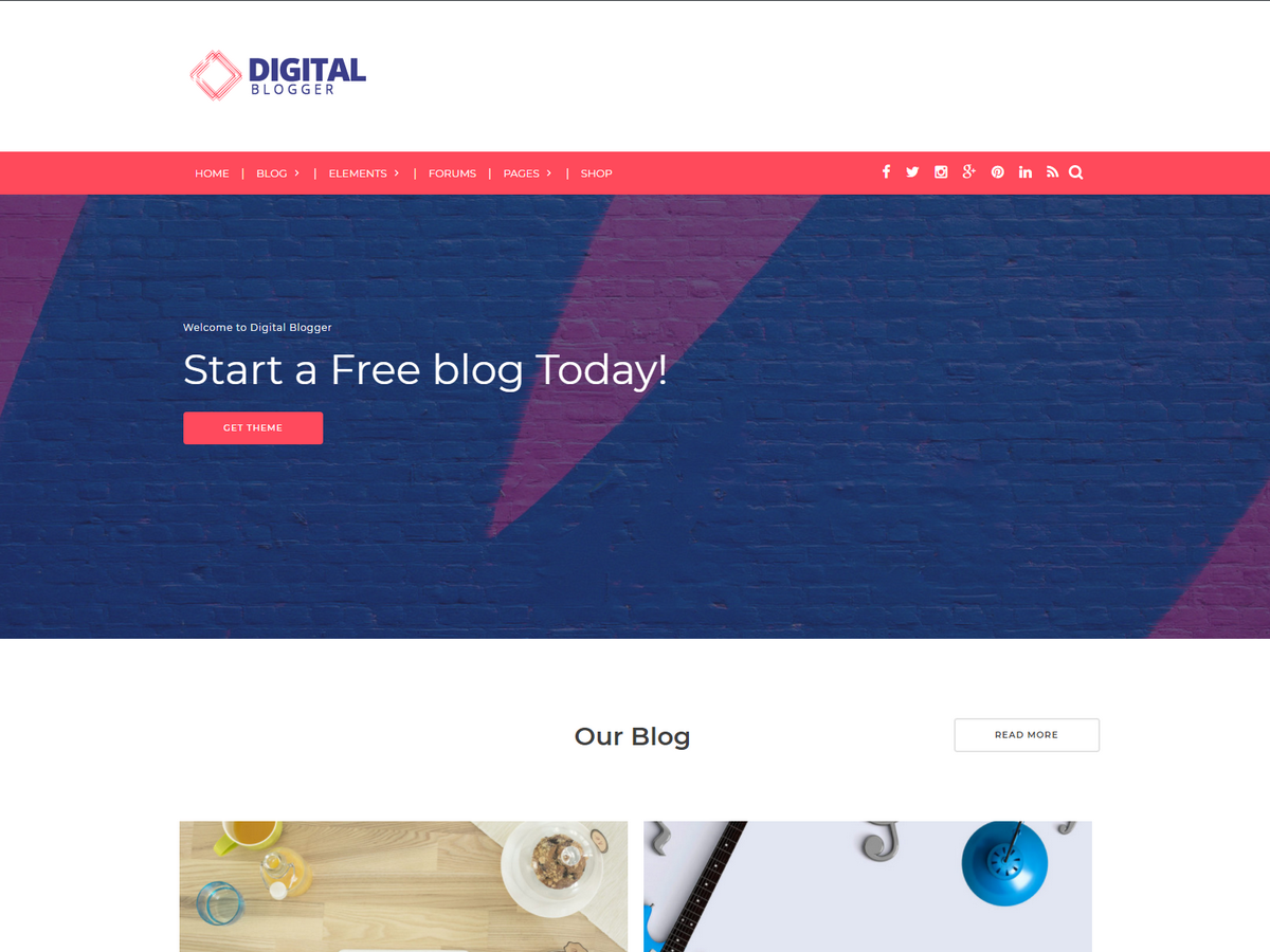 dBlogger theme screenshot