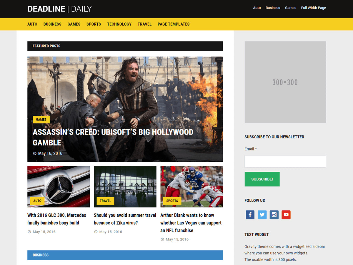 Deadline theme screenshot