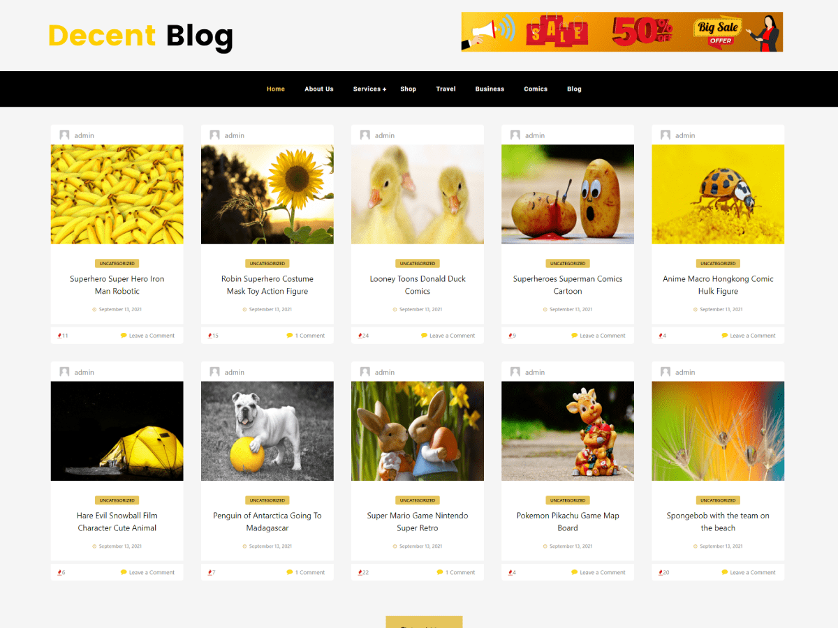 Decents Blog theme screenshot