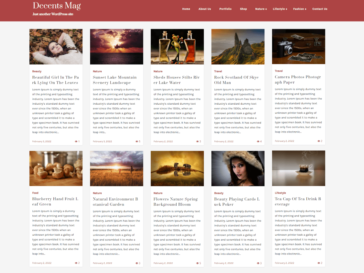Decents Mag theme screenshot