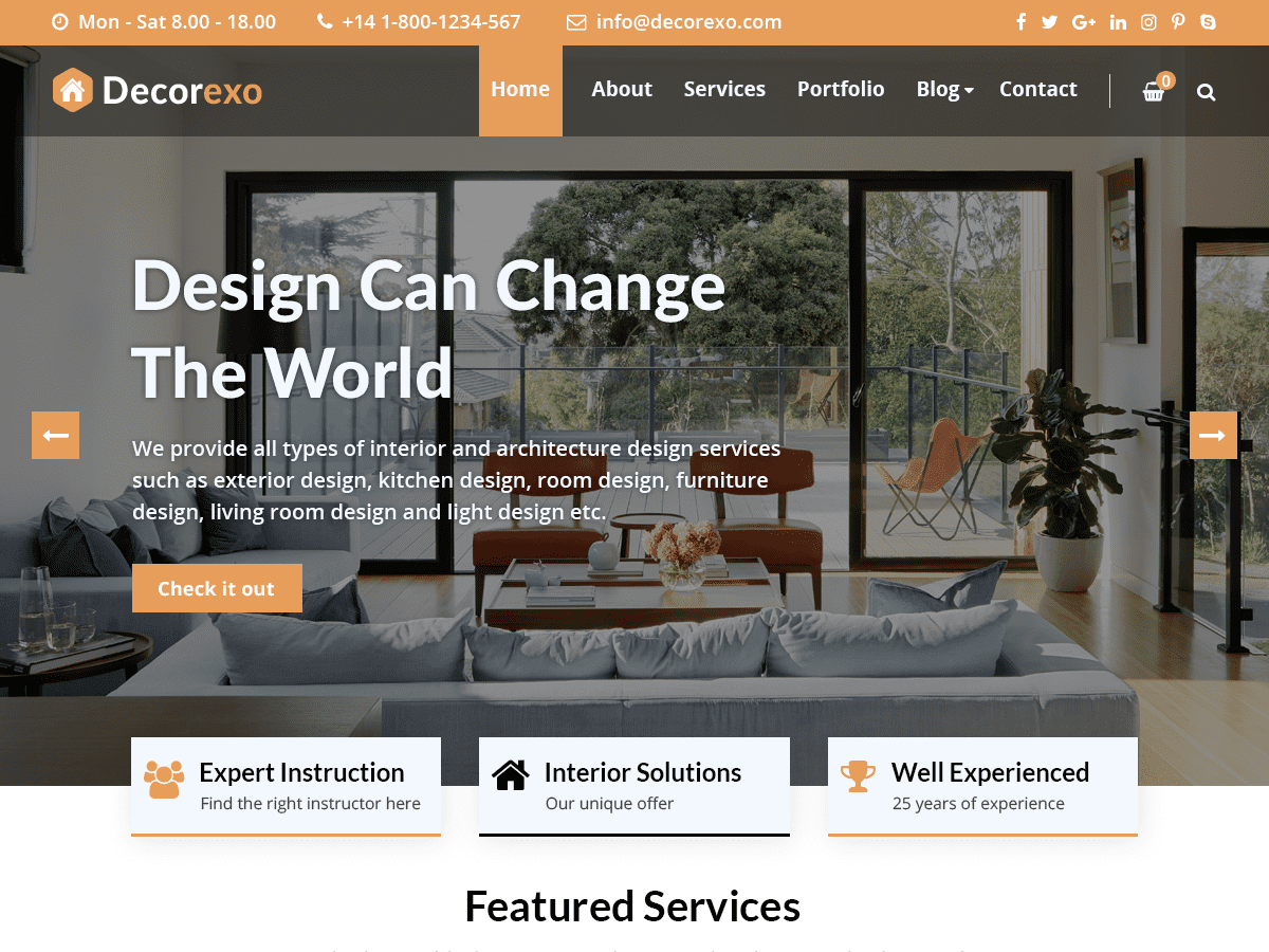 Decorexo theme screenshot