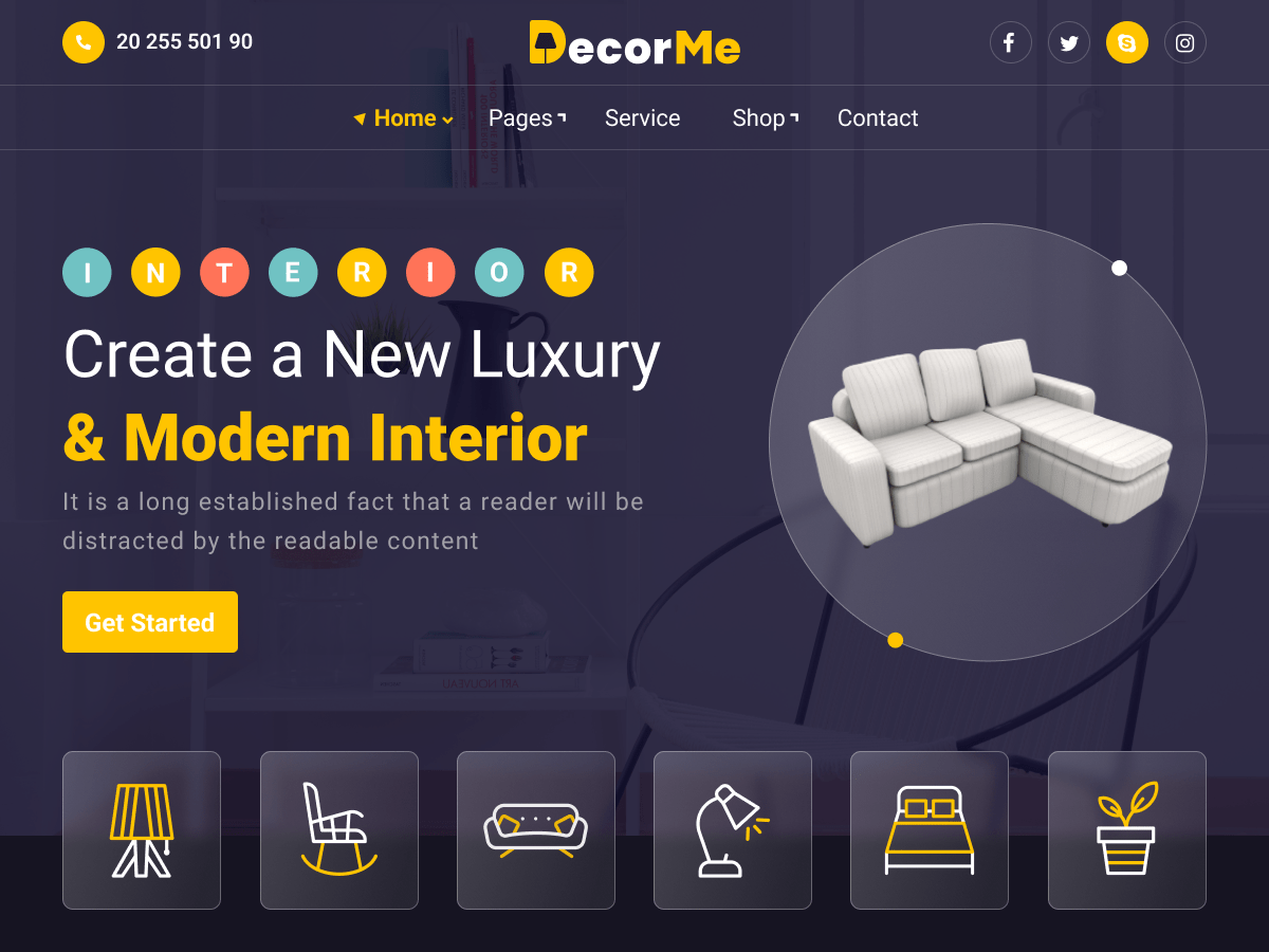 DecorMe theme screenshot