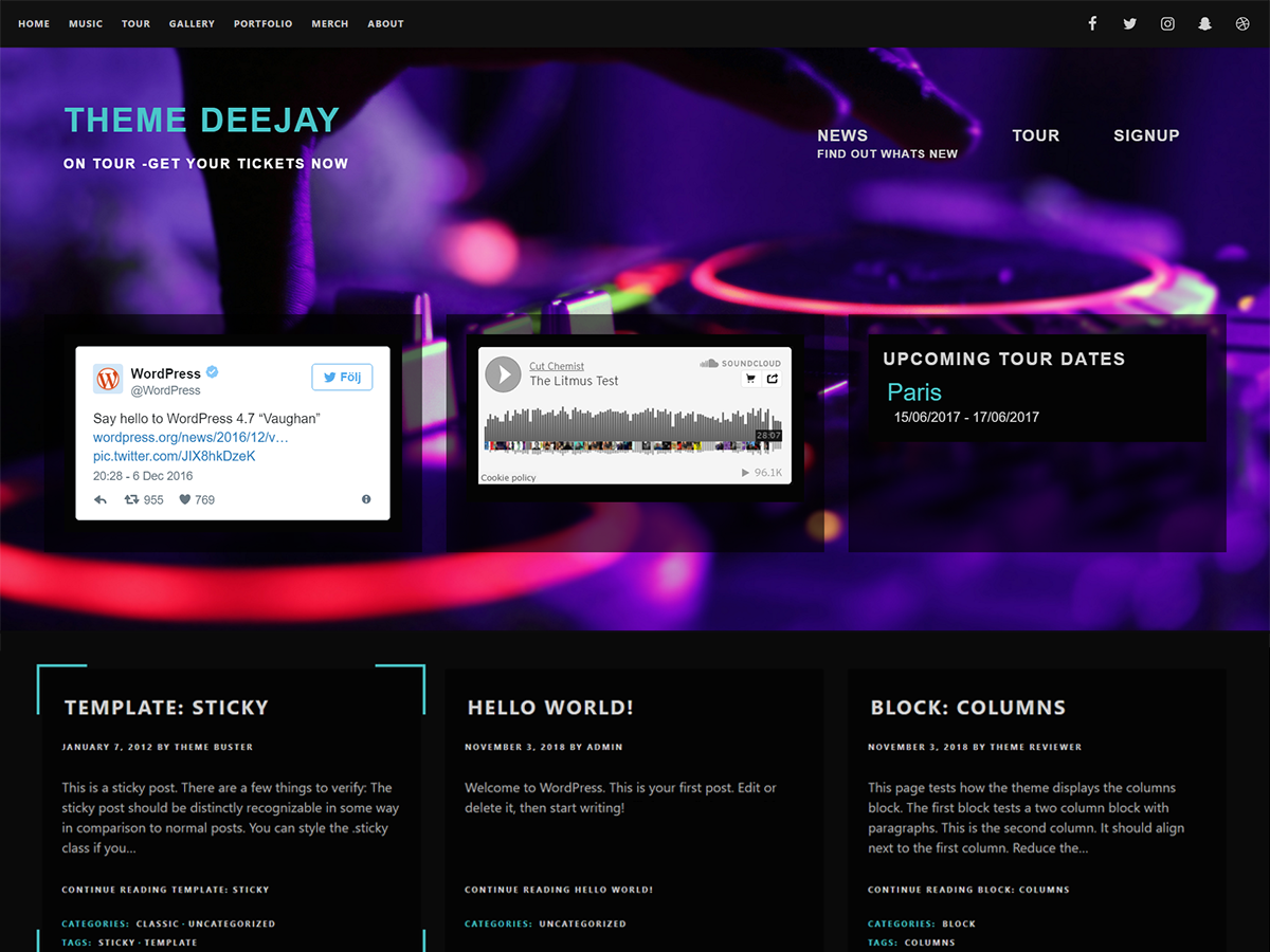 Deejay theme screenshot