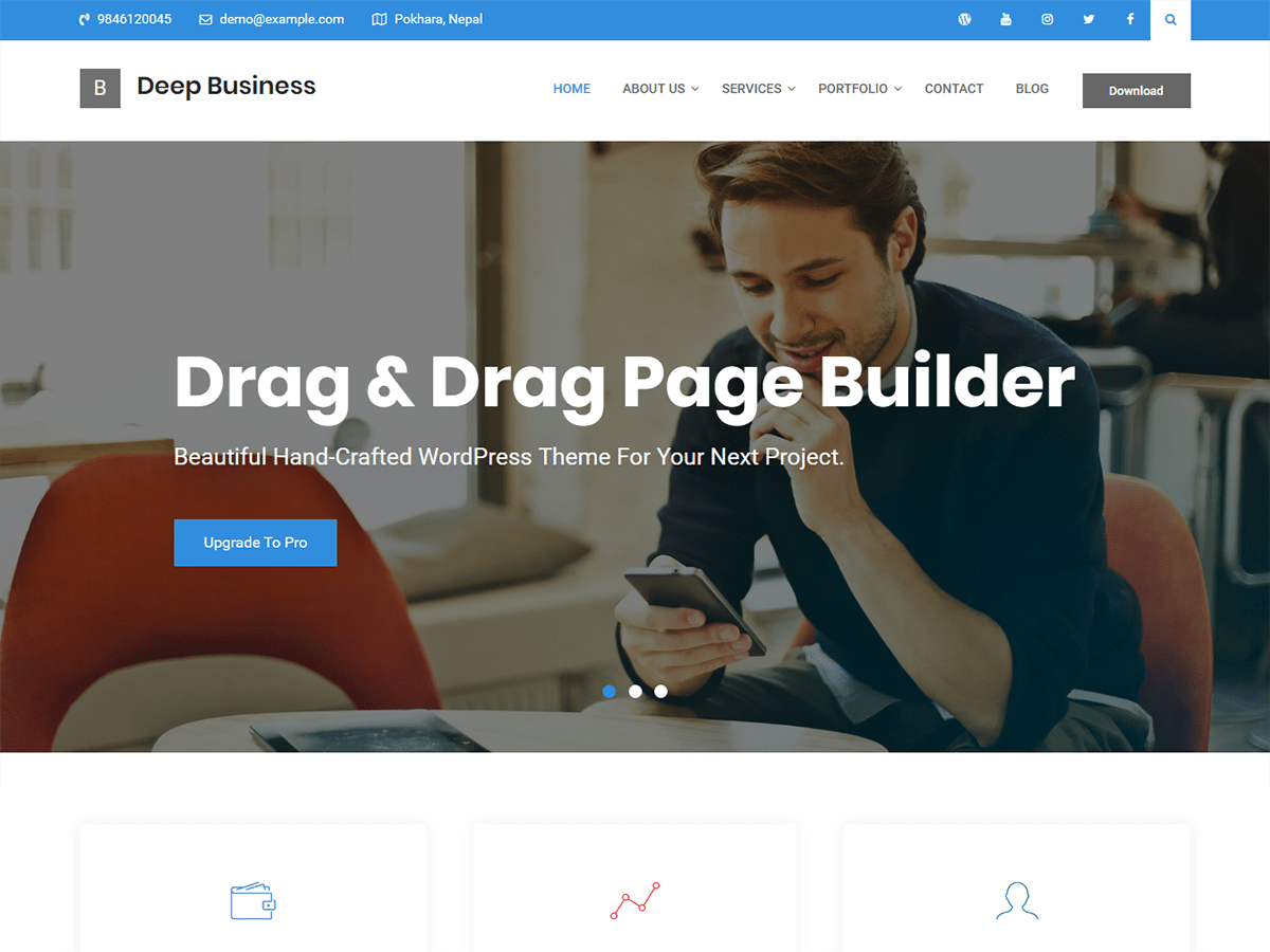 Deep Business theme screenshot