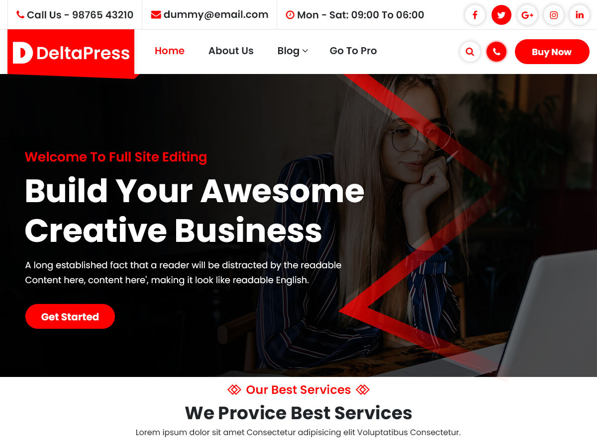 DeltaPress theme screenshot