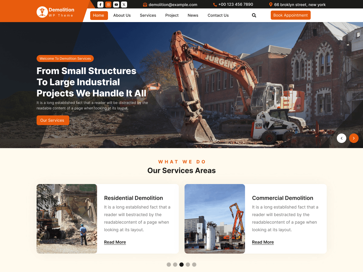 Demolition Contractor theme screenshot
