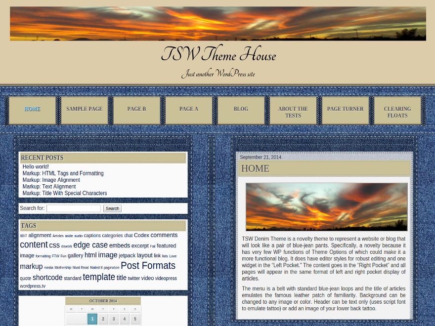 Denim theme screenshot