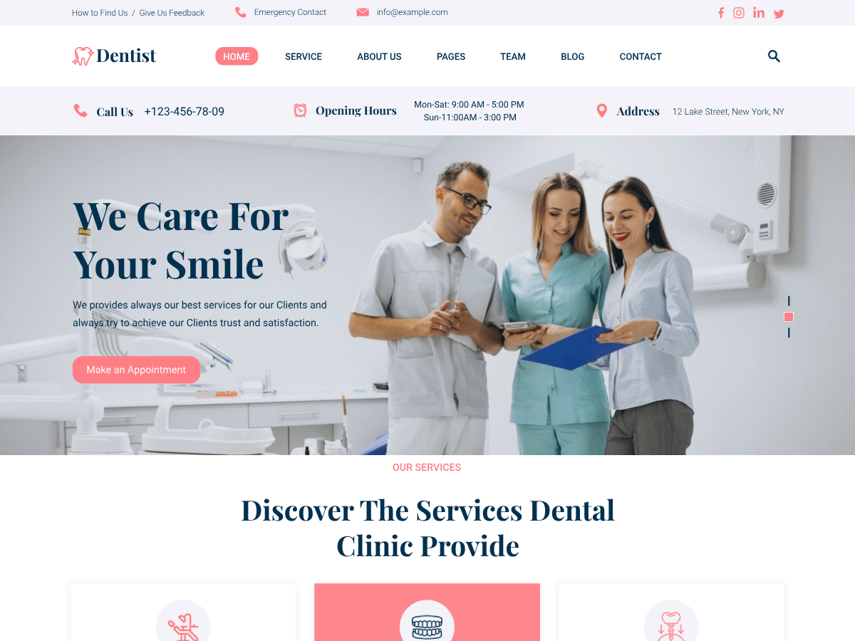 Dental Blocks theme screenshot